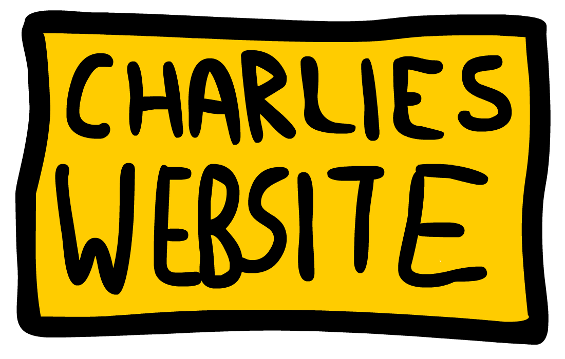 Button labelled Charlies Website