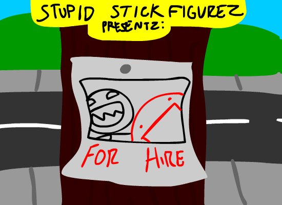 Stupid Stickfigurz War Thumbnail Picture, including the logo and episode title.